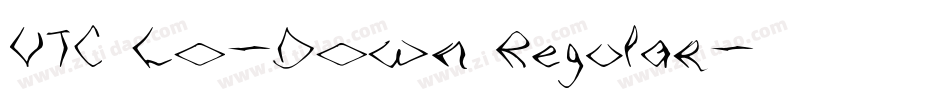 VTC Lo-Down Regular字体转换